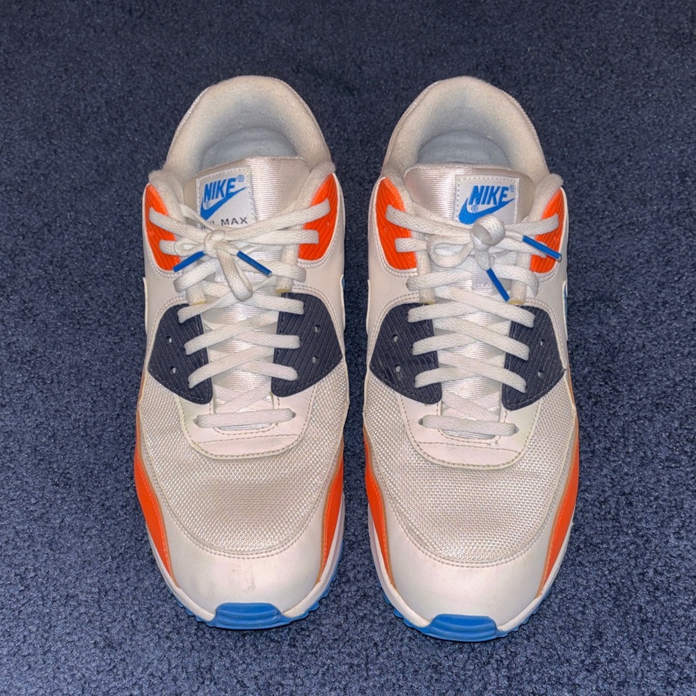 Nike Air Max White Orange Blue Retro Sneakers Good Condition